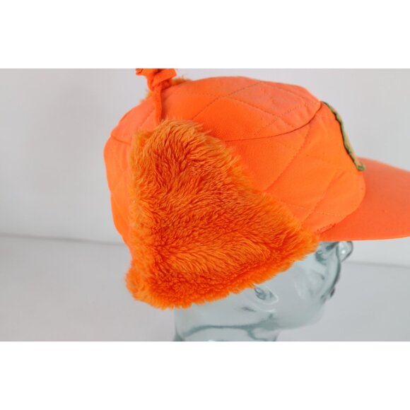 Vtg 70s Conservation Education Kentucky Safe Hunter Quilted Ear Flap Hat 7 1/8 - Picture 9 of 14